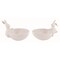 Transpac Dolomite Ceramic White Gold Accent Easter Bunny Egg Bowls Set of 2, Decorative Objects, Indoor Use, Hand Wash, White